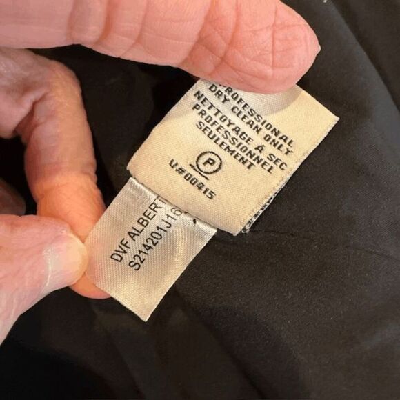 Diane Von Furstenberg Alberta Jacket Navy Multicolor Tweed Size 8 - Picture 10 of 14